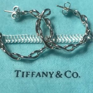 Tiffany & Co. Silver Infinity Hoop Earrings